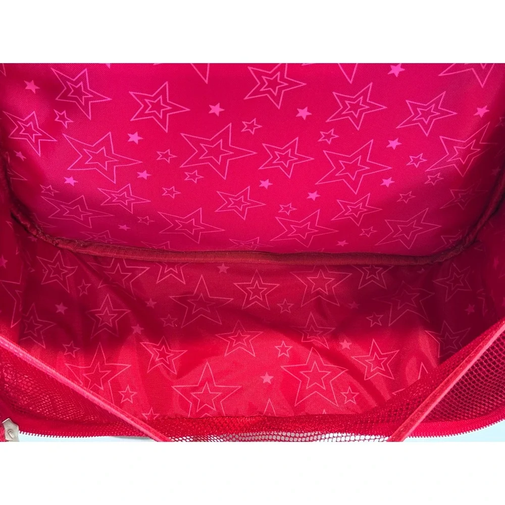 American Girl Pink Glitter Star doll carrier backpack Padded Straps Travel Bag
